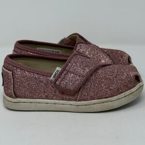 Toms Toddler 7 Alpargata Classic Sparkle Pink